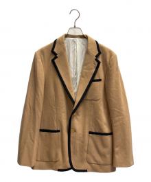 TOMORROW LAND（トゥモローランド）の古着「ウールメルトン 2Bブレザージャケット」｜カーキ