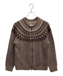MARTIN MARGIELA（マルタン・マルジェラ）の古着「ノルディックニットカーディガン」｜ブラウン
