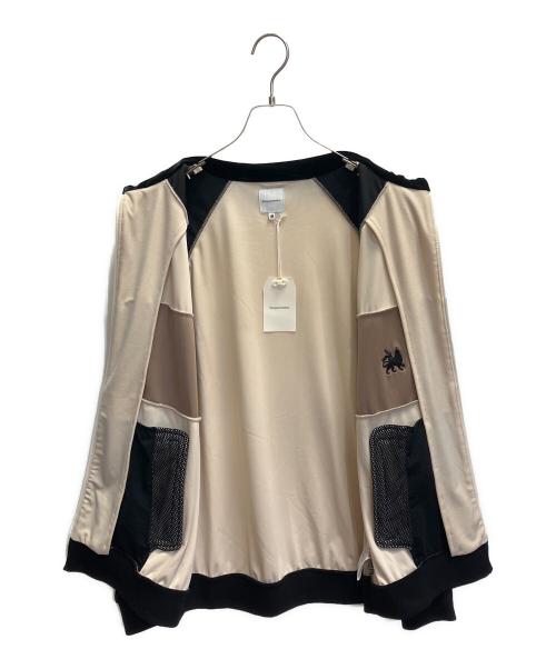 SASQUATCHfabrix.（サスクワッチファブリックス）SASQUATCHfabrix. (サスクワッチファブリックス) VELOR TARCK JKT アイボリー×ブラック サイズ:XLの古着・服飾アイテム