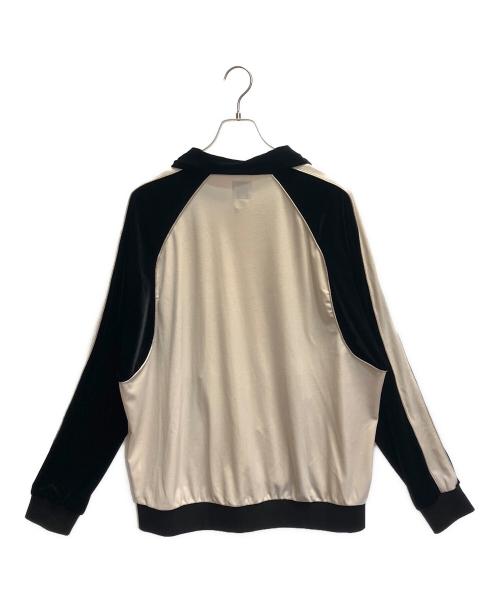 SASQUATCHfabrix.（サスクワッチファブリックス）SASQUATCHfabrix. (サスクワッチファブリックス) VELOR TARCK JKT アイボリー×ブラック サイズ:XLの古着・服飾アイテム