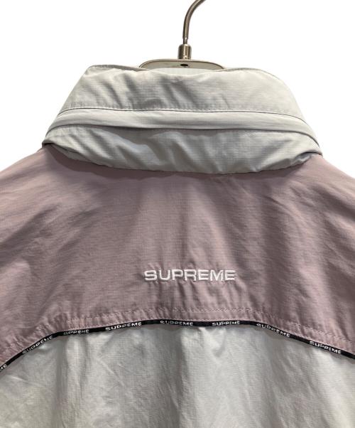 SUPREME（シュプリーム）SUPREME (シュプリーム) logo piping hooded track jacket アイボリー×ライトピンク サイズ:Ｍの古着・服飾アイテム