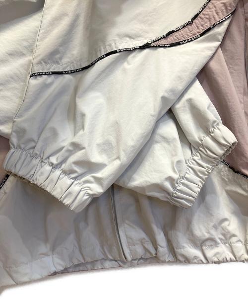 SUPREME（シュプリーム）SUPREME (シュプリーム) logo piping hooded track jacket アイボリー×ライトピンク サイズ:Ｍの古着・服飾アイテム