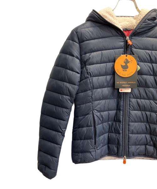 save the duck（セイブ ザ ダック）save the duck (セイブ ザ ダック) フーデッド中綿ジャケット ネイビー サイズ:Lの古着・服飾アイテム