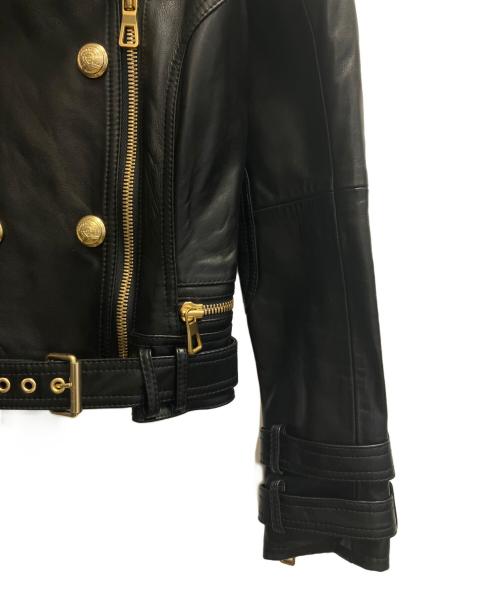 H&M（エイチアンドエム）H&M (エイチアンドエム) BALMAIN (バルマン) レザーバイクジャケット ブラック サイズ:Sの古着・服飾アイテム