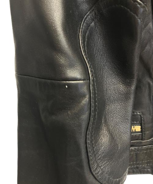 H&M（エイチアンドエム）H&M (エイチアンドエム) BALMAIN (バルマン) レザーバイクジャケット ブラック サイズ:Sの古着・服飾アイテム