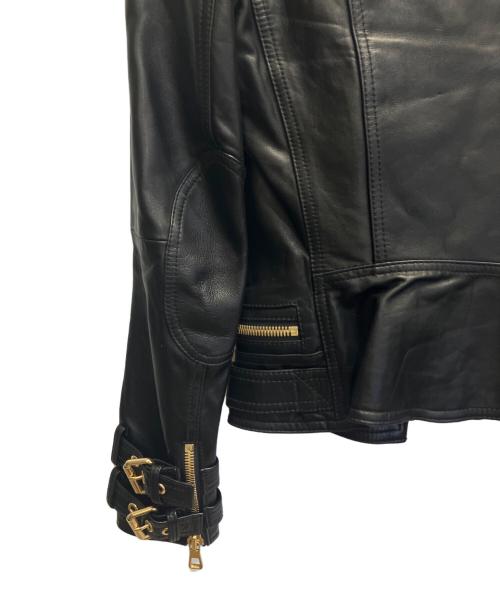H&M（エイチアンドエム）H&M (エイチアンドエム) BALMAIN (バルマン) レザーバイクジャケット ブラック サイズ:Sの古着・服飾アイテム
