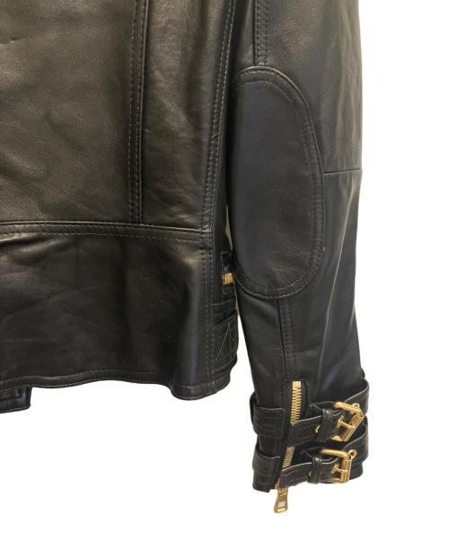 H&M（エイチアンドエム）H&M (エイチアンドエム) BALMAIN (バルマン) レザーバイクジャケット ブラック サイズ:Sの古着・服飾アイテム