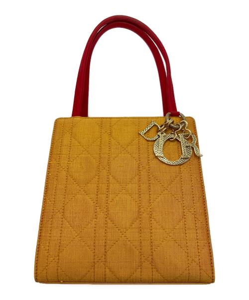 Christian Dior（クリスチャン ディオール）Christian Dior (クリスチャン ディオール) ハンドバッグ イエロー×レッドの古着・服飾アイテム