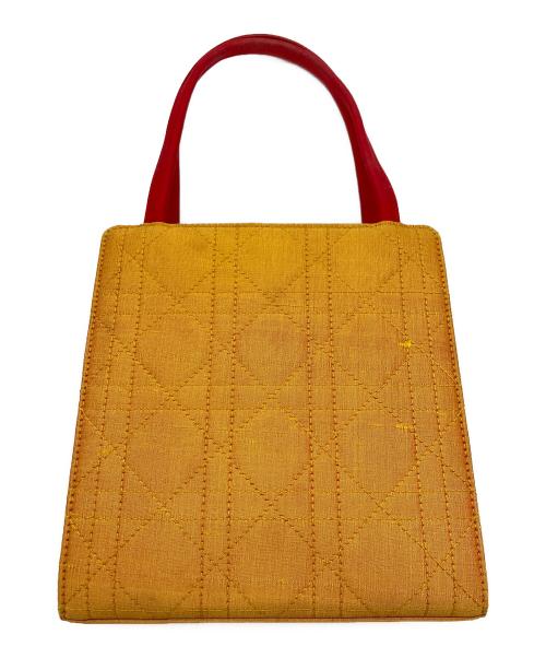 Christian Dior（クリスチャン ディオール）Christian Dior (クリスチャン ディオール) ハンドバッグ イエロー×レッドの古着・服飾アイテム