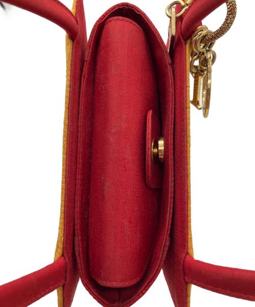 Christian Dior（クリスチャン ディオール）Christian Dior (クリスチャン ディオール) ハンドバッグ イエロー×レッドの古着・服飾アイテム