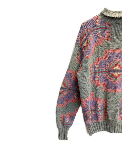 POLO COUNTRY（ポロカントリー）POLO COUNTRY (ポロカントリー) コットンニットセーター グリーン サイズ:Lの古着・服飾アイテム