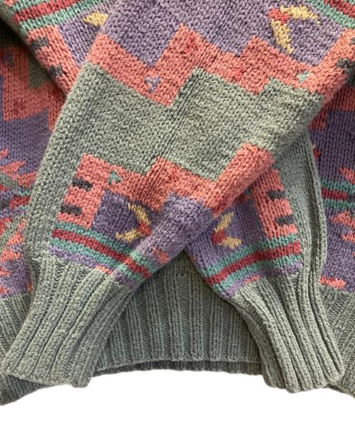 POLO COUNTRY（ポロカントリー）POLO COUNTRY (ポロカントリー) コットンニットセーター グリーン サイズ:Lの古着・服飾アイテム