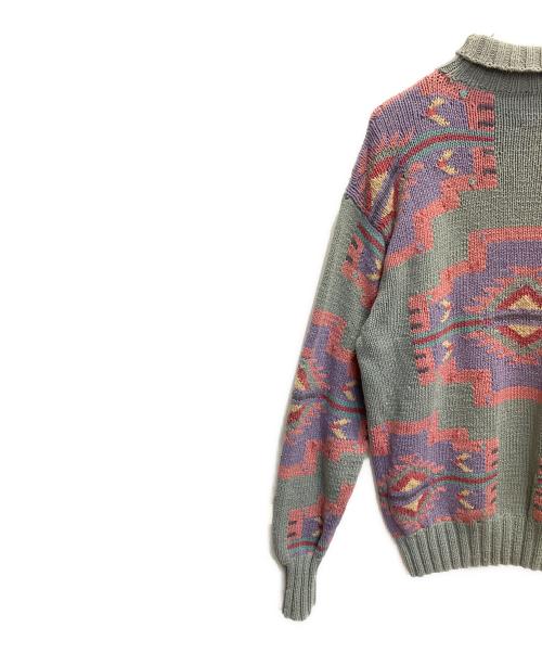 POLO COUNTRY（ポロカントリー）POLO COUNTRY (ポロカントリー) コットンニットセーター グリーン サイズ:Lの古着・服飾アイテム