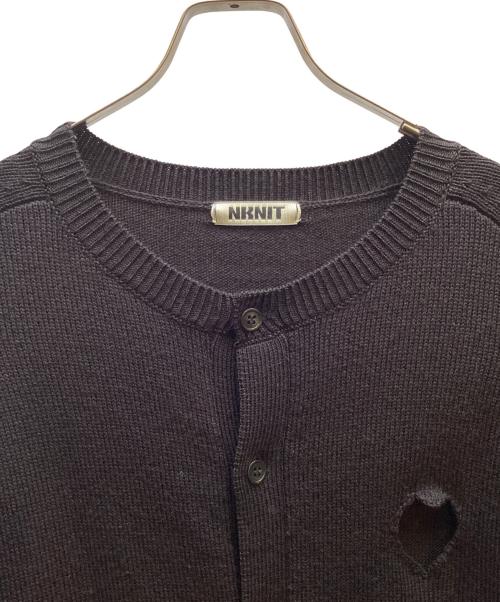 NKNIT（ンニット）NKNIT (ンニット) ハートホールカーディガン ブラック サイズ:2の古着・服飾アイテム