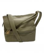 LOEWEロエベ）の古着「レザーショルダーバッグ」｜グリーン