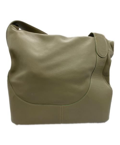 LOEWE（ロエベ）LOEWE (ロエベ) レザーショルダーバッグ グリーンの古着・服飾アイテム