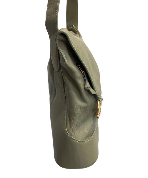LOEWE（ロエベ）LOEWE (ロエベ) レザーショルダーバッグ グリーンの古着・服飾アイテム