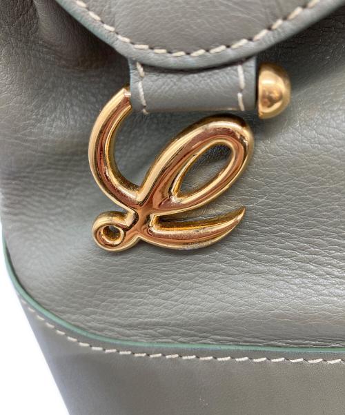 LOEWE（ロエベ）LOEWE (ロエベ) レザーショルダーバッグ グリーンの古着・服飾アイテム