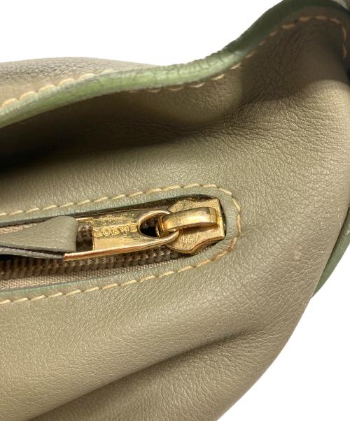 LOEWE（ロエベ）LOEWE (ロエベ) レザーショルダーバッグ グリーンの古着・服飾アイテム