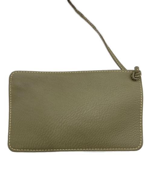 LOEWE（ロエベ）LOEWE (ロエベ) レザーショルダーバッグ グリーンの古着・服飾アイテム