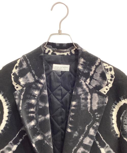 DRIES VAN NOTEN（ドリスヴァンノッテン）DRIES VAN NOTEN (ドリスヴァンノッテン) タイダイテーラードジャケット ブラック サイズ:Ｍの古着・服飾アイテム