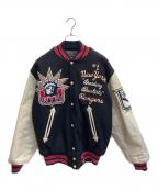 HEWITT×BACKDROPヒューイット×バックドロップ）の古着「スタジャン」｜ネイビー