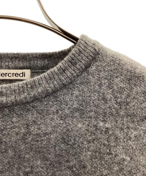 Mardi Mercredi（マルディメクルディ）Mardi Mercredi (マルディメクルディ) 薄手ニット グレー サイズ:FREEの古着・服飾アイテム