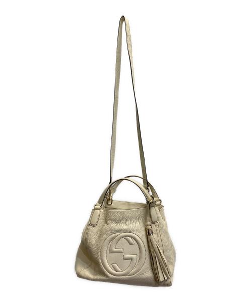 GUCCI（グッチ）GUCCI (グッチ) ソーホー インターロッキングGバッグ  ホワイトの古着・服飾アイテム