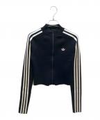 adidasアディダス）の古着「ADICOLOR 3 STRIPES SLIM KNIT TRACK TOP（アディカラー スリーストライプス スリムニット トラックトップ）」｜ブラック