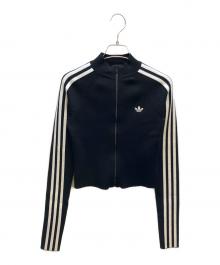 adidas（アディダス）の古着「ADICOLOR 3 STRIPES SLIM KNIT TRACK TOP（アディカラー スリーストライプス スリムニット トラックトップ）」｜ブラック