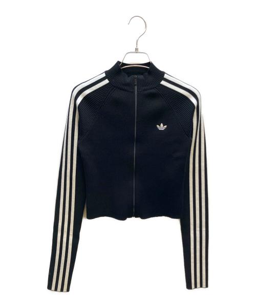 adidas（アディダス）adidas (アディダス) ADICOLOR 3 STRIPES SLIM KNIT TRACK TOP（アディカラー スリーストライプス スリムニット トラックトップ） ブラック サイズ:Mの古着・服飾アイテム