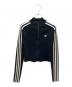adidas（アディダス）の古着「ADICOLOR 3 STRIPES SLIM KNIT TRACK TOP（アディカラー スリーストライプス スリムニット トラックトップ）」｜ブラック