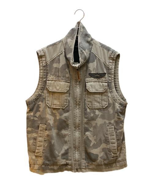 HARLEY-DAVIDSON（ハーレーダビッドソン）HARLEY-DAVIDSON (ハーレーダビッドソン) カモフラベスト ブラウン サイズ:不明の古着・服飾アイテム