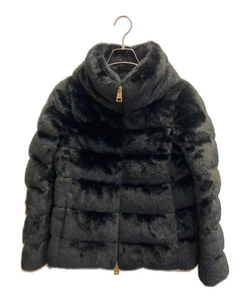 HERNO（ヘルノ）HERNO (ヘルノ) ECO FUR DOWNJACKET ブラック サイズ:40の古着・服飾アイテム