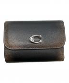 COACHコーチ）の古着「エッセンシャル カード ホルダー ウォレット」｜ブラック×ブラウン