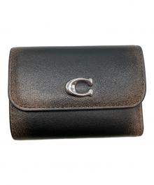 COACH（コーチ）の古着「エッセンシャル カード ホルダー ウォレット」｜ブラック×ブラウン