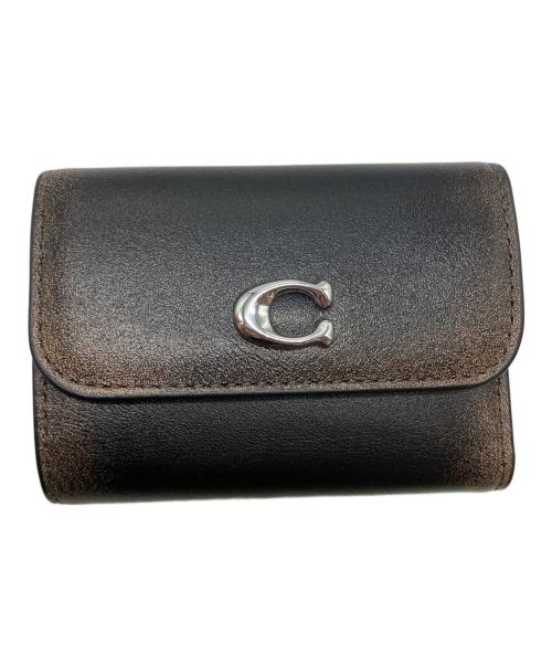 COACH（コーチ）COACH (コーチ) エッセンシャル カード ホルダー ウォレット ブラック×ブラウンの古着・服飾アイテム