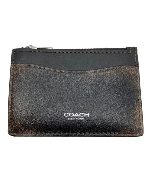 COACH（コーチ）COACH (コーチ) エッセンシャル カード ホルダー ウォレット ブラック×ブラウンの古着・服飾アイテム