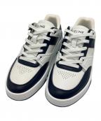 CELINEセリーヌ）の古着「レザースニーカー」｜ホワイト×ネイビー