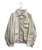 REMI RELIEFレミレリーフ）の古着「ネップツイルハンティングジャケット」｜アイボリー