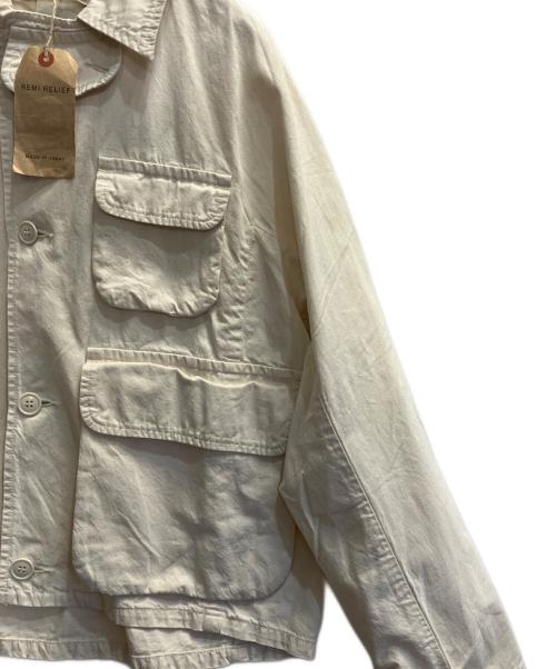 REMI RELIEF（レミレリーフ）REMI RELIEF (レミレリーフ) ネップツイルハンティングジャケット アイボリー サイズ:不明の古着・服飾アイテム