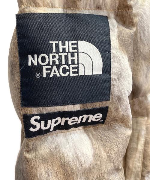 THE NORTH FACE（ザ ノース フェイス）THE NORTH FACE (ザ ノース フェイス) SUPREME (シュプリーム) Fur Print Nuptse Jacket ベージュ サイズ:Ｍの古着・服飾アイテム