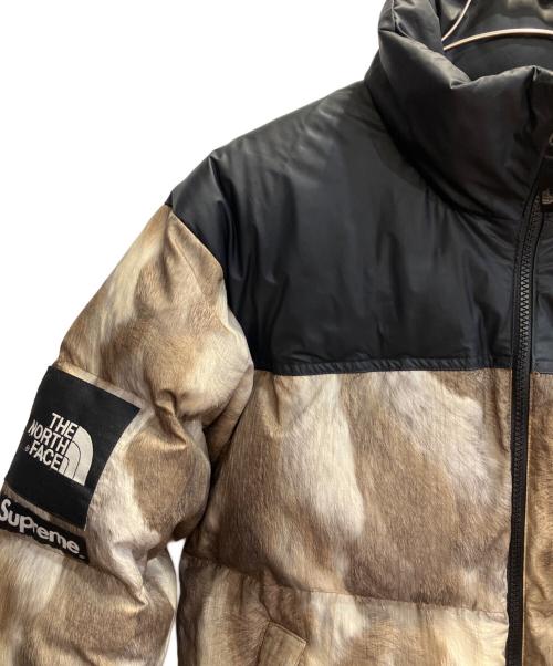 THE NORTH FACE（ザ ノース フェイス）THE NORTH FACE (ザ ノース フェイス) SUPREME (シュプリーム) Fur Print Nuptse Jacket ベージュ サイズ:Ｍの古着・服飾アイテム