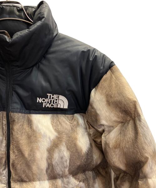 THE NORTH FACE（ザ ノース フェイス）THE NORTH FACE (ザ ノース フェイス) SUPREME (シュプリーム) Fur Print Nuptse Jacket ベージュ サイズ:Ｍの古着・服飾アイテム
