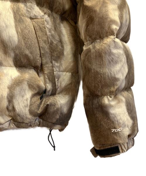 THE NORTH FACE（ザ ノース フェイス）THE NORTH FACE (ザ ノース フェイス) SUPREME (シュプリーム) Fur Print Nuptse Jacket ベージュ サイズ:Ｍの古着・服飾アイテム