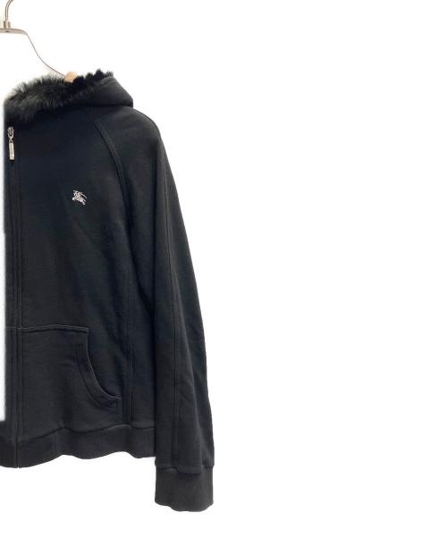BURBERRY BLACK LABEL（バーバリーブラックレーベル）BURBERRY BLACK LABEL (バーバリーブラックレーベル) ジップパーカー ブラック サイズ:２の古着・服飾アイテム