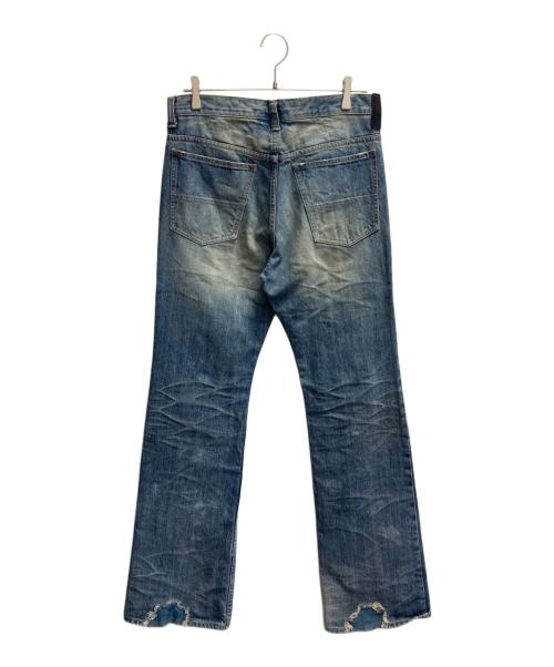 ISAMU KATAYAMA BACKLASH（イサムカタヤマ・バックラッシュ）ISAMU KATAYAMA BACKLASH (イサムカタヤマ・バックラッシュ) ダメージデニムパンツ インディゴ サイズ:Mの古着・服飾アイテム