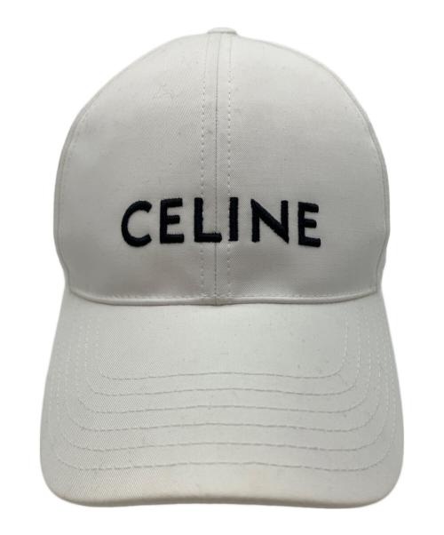 CELINE（セリーヌ）CELINE (セリーヌ) ベースボールキャップ ホワイト サイズ:Lの古着・服飾アイテム