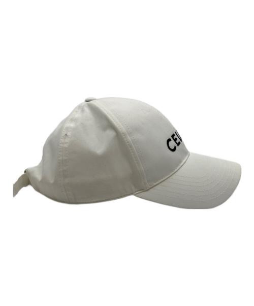 CELINE（セリーヌ）CELINE (セリーヌ) ベースボールキャップ ホワイト サイズ:Lの古着・服飾アイテム