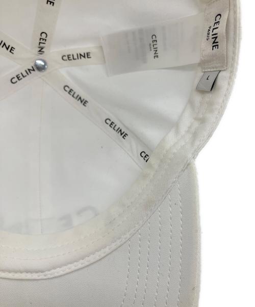 CELINE（セリーヌ）CELINE (セリーヌ) ベースボールキャップ ホワイト サイズ:Lの古着・服飾アイテム
